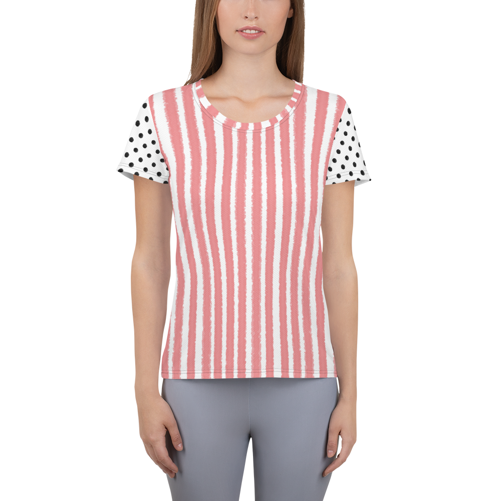 Posie Dot Striped Athletic Top