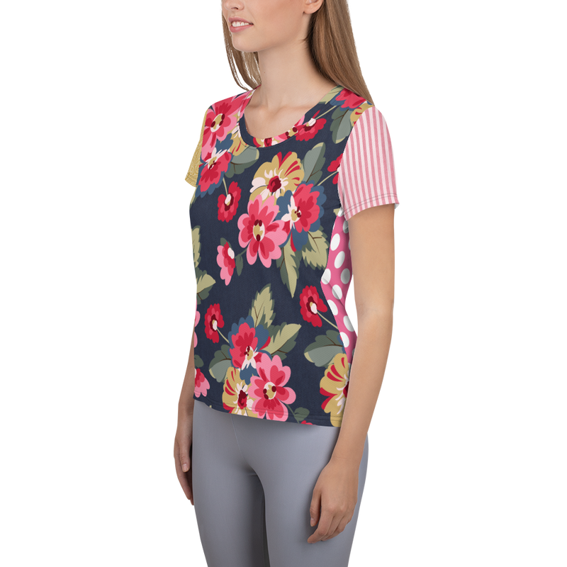 Country Rose Floral Athletic Top