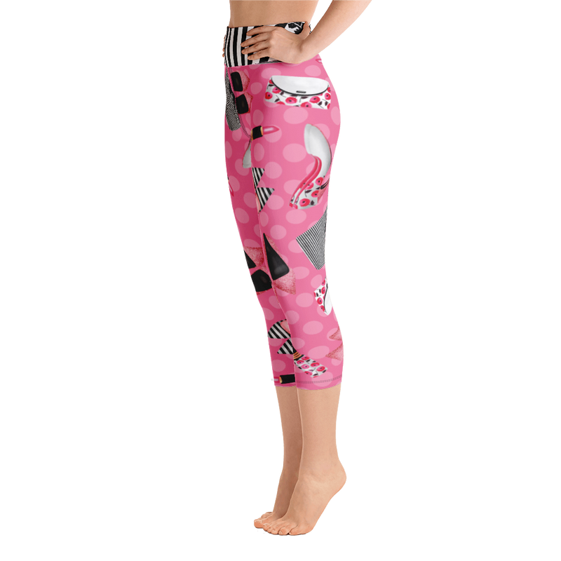 Glamour Girl Pink Yoga Capris