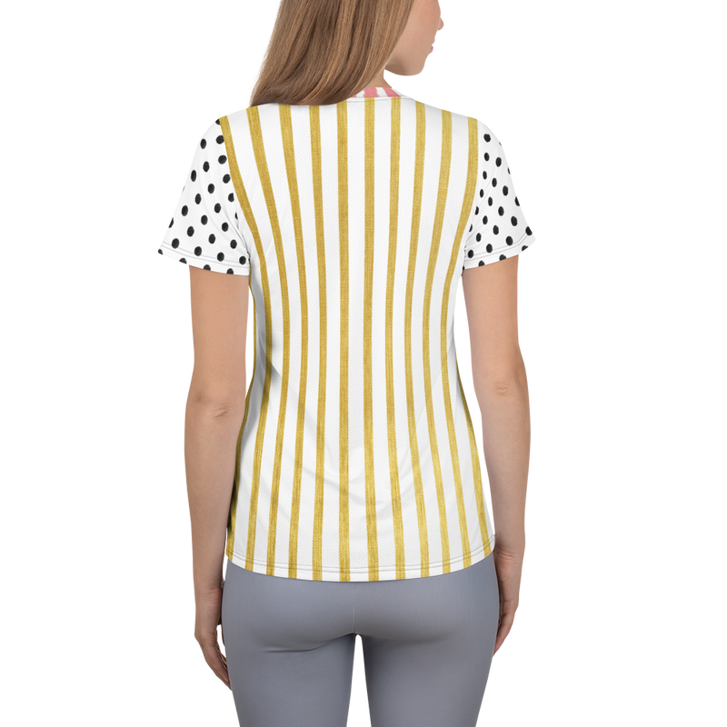 Posie Dot Striped Athletic Top